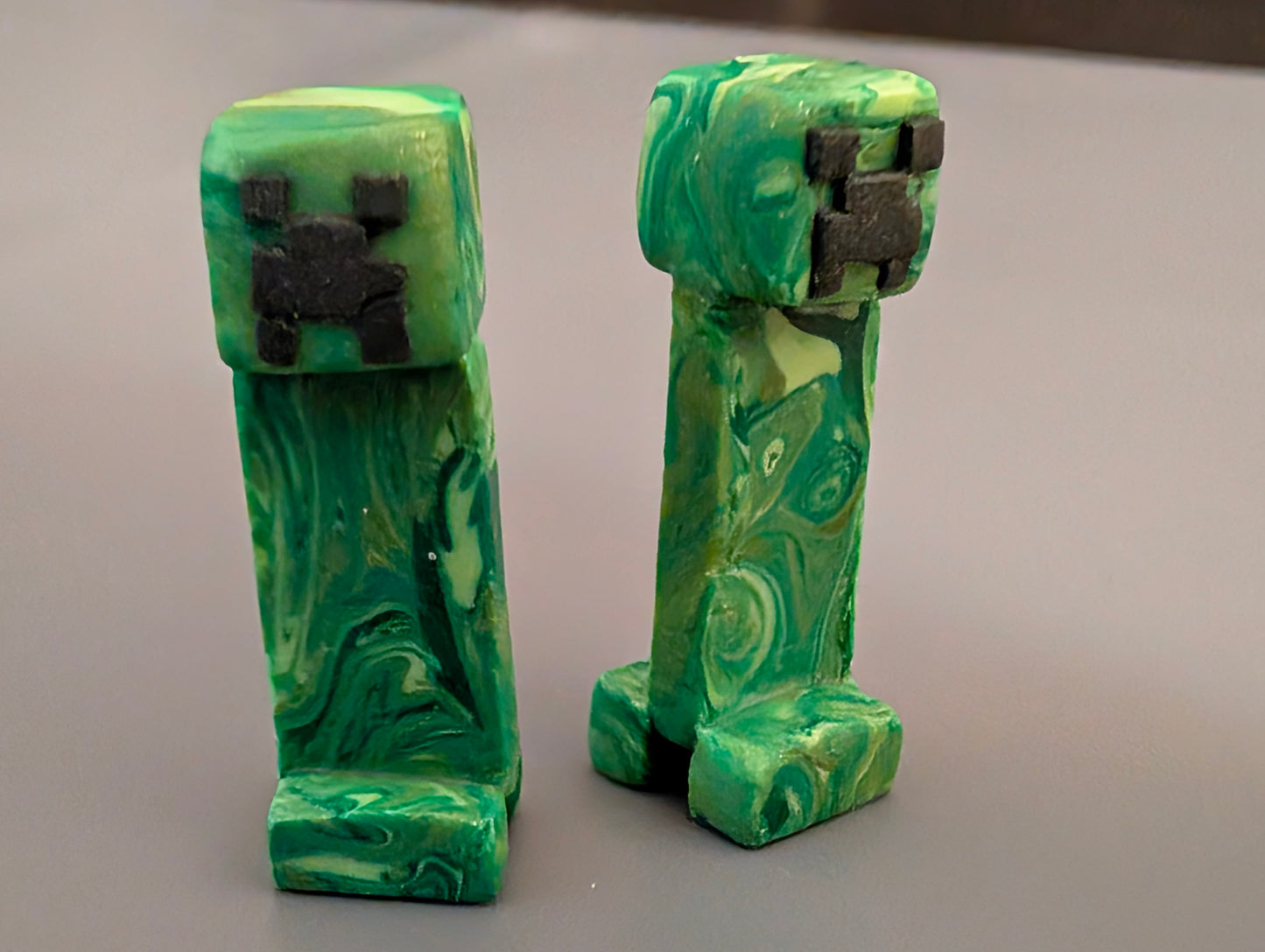Marbled Green Pixel Monster