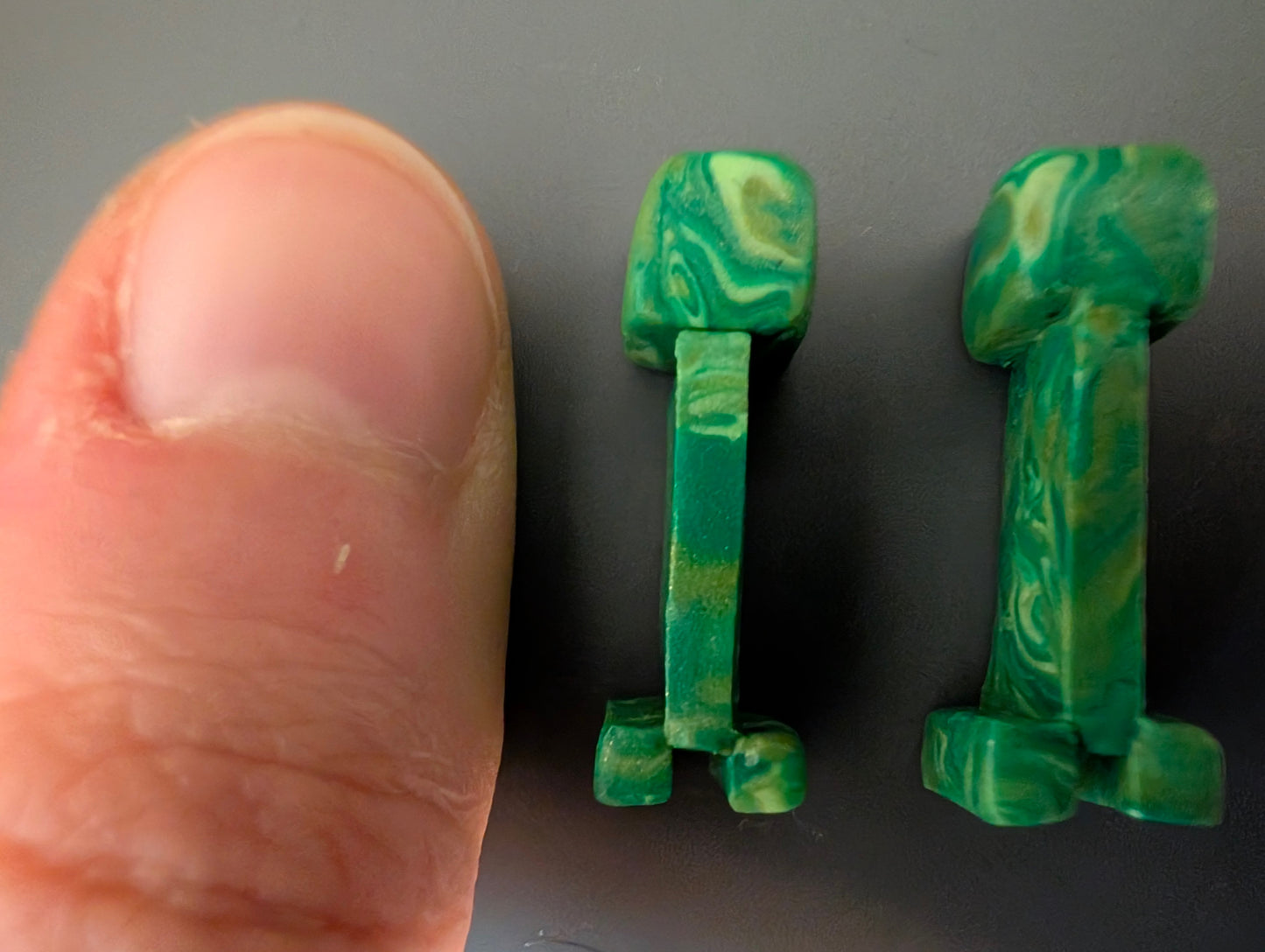 Marbled Green Pixel Monster